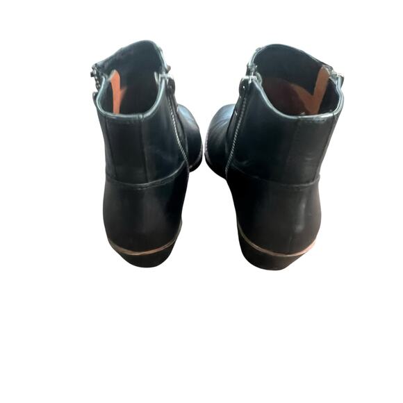 Coach Black Leather Zipped Bootie Metal Logo On Heel Women's Size 6 - Picture 15 of 15